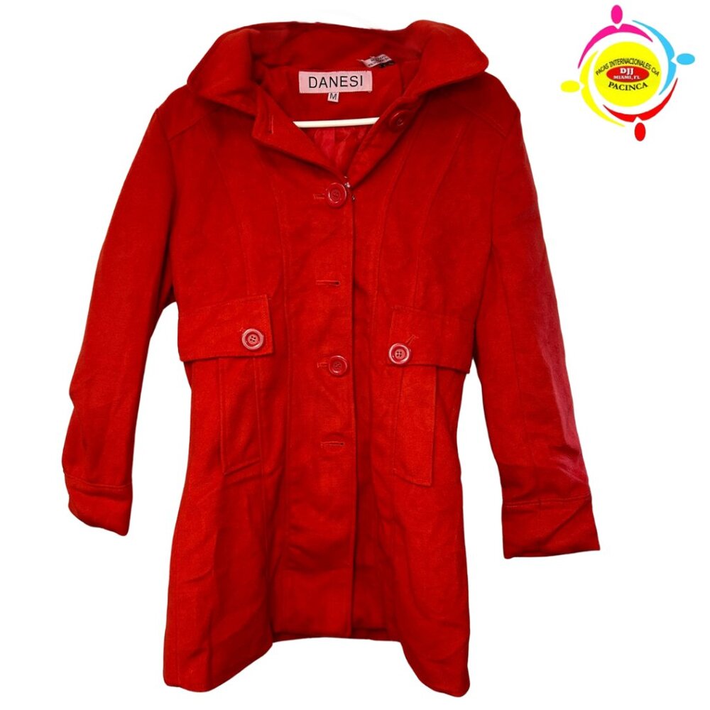 DANESI RED PEA COAT